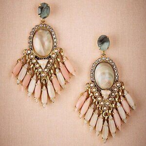 Elizabeth Cole Pink & Turquoise Statement Earrings